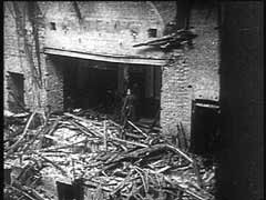 This footage shows the Reichstag (German parliament) building on the day after it was set on fire. While the origins of the fire on February 27 are still unclear, Hitler blamed Communists for the incident. The Reichstag Fire Decree of February 28, 1933, suspended constitutional guarantees. Communist and Socialist deputies were expelled from the parliament. Shortly after the decree was issued, the Nazis established concentration camps  for the internment of political opponents.