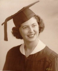 Regina upon graduation from Thomas Jefferson High School in Brooklyn, New York, February 3, 1949.