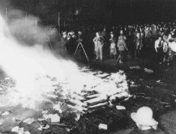 Публичное сожжение «негерманских» книг на площади Опернплац. Берлин, Германия, 10 мая 1933 года.