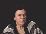 In Frankfurt, Ruth's family faced intensifying anti-Jewish measures; her father's business was taken over and Ruth's Jewish school was closed. In April 1943, Ruth and her family were deported to Auschwitz. Ruth was forced to work on road repairs. She also worked in the "Kanada" unit, sorting possessions brought into the camp. In November 1944, Ruth was transferred to the Ravensbrueck camp system, in Germany. She was liberated in May 1945, during a death march from the Malchow camp.