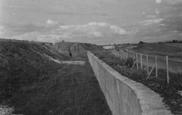 A view of the Maginot Line, a French defensive wall built after World War I. It was intended to deter a German invasion. France, 1940.