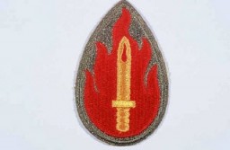 Insignia of the 63rd Infantry Division. The 63rd Infantry Division was nicknamed the "Blood and Fire" division soon after its formation in the spring of 1943. The nickname commemorates British prime minister Winston Churchill's statement at the Casablanca Conference in January 1943 that "the enemy would bleed and burn in expiation of their crimes against humanity." The divisional insignia illustrates the nickname.