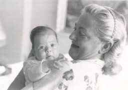 Norman's daughter, Esther, at three weeks of age, with her mother, Amalie. September 1956.
With the end of World War II and collapse of the Nazi regime, survivors of the Holocaust faced the daunting task of rebuilding their lives. With little in the way of financial resources and few, if any, surviving family members, most eventually emigrated from Europe to start their lives again. Between 1945 and 1952, more than 80,000 Holocaust survivors immigrated to the United States. Norman was one of them. 
