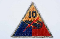 Insignia of the 10th Armored Division. The "Tiger Division" nickname of the 10th originates from a division-wide contest held while it was training in the United States, symbolizing the division "clawing and mauling" its way through the enemy.