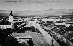 Prewar view of the Transylvanian town of Sighet, Romania.