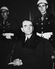 Defendant Albert Speer during the International Military Tribunal trial of war criminals at Nuremberg. Germany, between November 20, 1945, and October 1, 1946. 