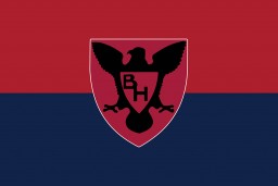 A digital representation of the United States 86th Infantry Division's flag. 
The US 86th Infantry Division (the "Blackhawk" division) was established in 1917 and fought in World War I. During World War II, they discovered the Attendorn civilian forced-labor camp. The 86th Infantry Division was recognized as a liberating unit in 1996 by the United States Army Center of Military History and the United States Holocaust Memorial Museum (USHMM). 