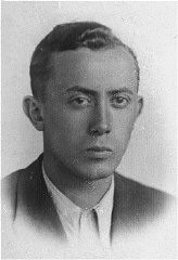Arié Wilner, un des fondateurs de l’organisation juive de combat du ghetto de Varsovie (ZOB). Il fut tué lors du soulèvement du ghetto de Varsovie. Varsovie, Pologne, avant 1943.