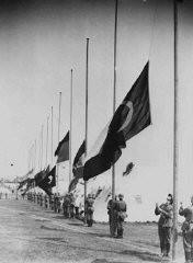 تصاویری از مراسم افتتاحیه بازی های المپیک 1936. برلین، آلمان، 1 اوت 1936.