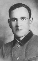 Postwar portrait of Alexander Bielski, a founding member of the Bielski partisan group. 1945–48.