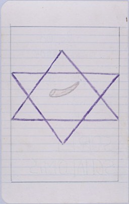 Sorle and Shalomis Gorfinkel presented this card to their parents on the occasion of Rosh Hashanah 5704, the Jewish New Year 1943. The Gorfinkel family was part of the Mir Yeshiva community in Shanghai.