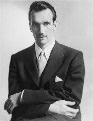 Jan Karski, underground courier for the Polish government-in-exile, informed the West in the fall of 1942 about Nazi atrocities against Jews taking place in Poland. Washington, DC, United States, 1943.