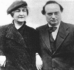 Franz Werfel, an Austrian writer, immigrated to the United States in 1938 because of growing antisemitism. Pictured here with his wife. Vienna, Austria, ca. 1930.