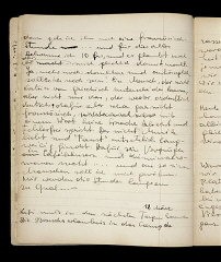Página de un diario escrito por Elizabeth Kaufmann cuando vivía con la familia del pastor André Trocmé en Le Chambon-sur-Lignon. Le Chambon-sur-Lignon, Francia, 1940-1941.