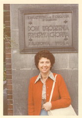 Regina at Zelazowa Wola (near Warsaw), the birthplace of Frederick Chopin, during a visit to Poland in August 1980.