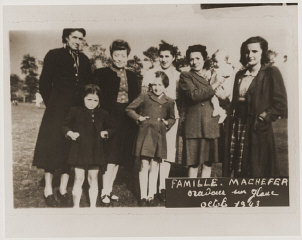 The Machefer family in Oradour. All of the people pictured here, except for the father, were killed by the SS during the June 10, ...