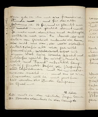 صفحه ای از دفتر خاطرات الیزابت کاوفمان هنگامی که با خانواده کشیش آندره تروکمه در لوشامبون- سور- لینون زندگی می کرد.