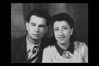 Gertrude Boyarski in her wedding portrait taken after the war, 1946.