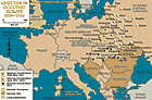 Jelentősebb gettók Európa megszállt területein