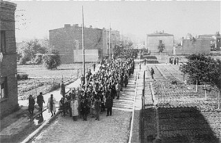 Deportation of Jews from the Lodz ghetto. Poland, August 1944.