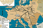 학살 수용소를 향한 주요 수송경로, 1942년-1944년