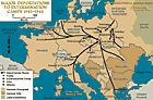 A haláltáborokba irányuló jelentősebb deportálások, 1942–1944