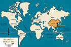 World 1933, China and Shanghai indicated