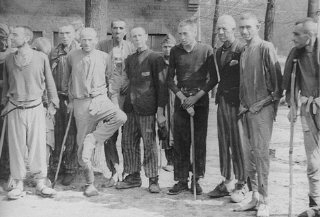 Survivors in Langenstein after the camp was liberated by the 83rd Infantry Division.