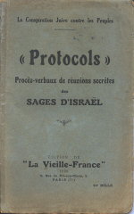 مثل كثير طبعات البروتوكولات التي تُشرت في العشرينات, تتهم هذه النسخة الفرنسية اليهود أنهم غرباء ولهم سلطة خطيرة.