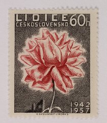 1957 Czech postage stamp commemorating Lidice